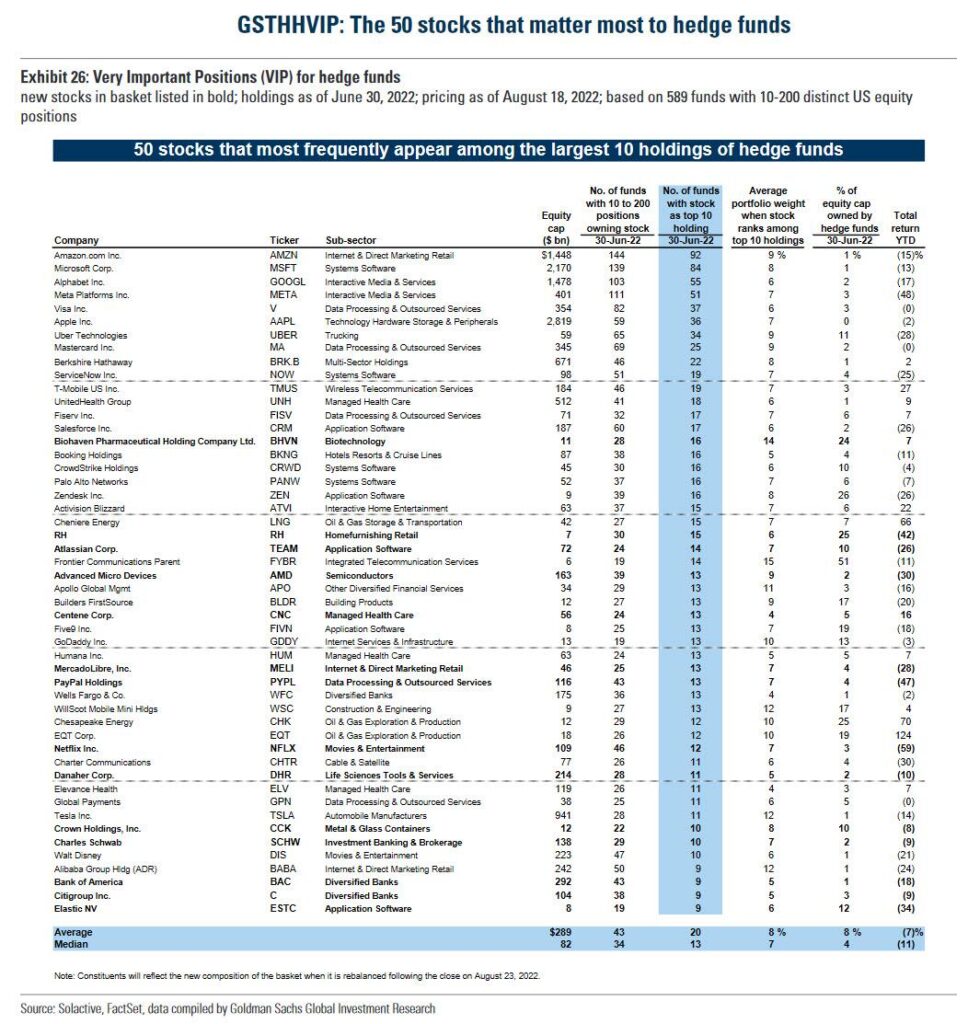 50 nejvyznamnejsich akcii hedge fondu